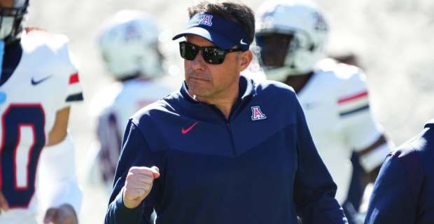 Arizona Wildcats head coach Jedd Fisch at a game during the college football season.